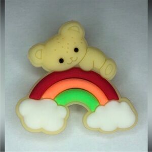 Adorable Bear on Rainbow Shoes Charm